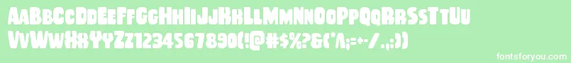 Rubberboycond Font – White Fonts on Green Background