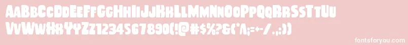 Rubberboycond Font – White Fonts on Pink Background