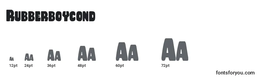 Rubberboycond Font Sizes
