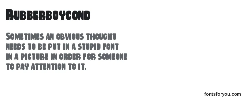 Rubberboycond Font