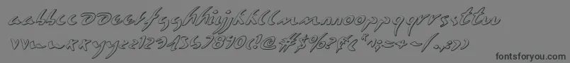 Eagleclaw3Di-Schriftart – Schwarze Schriften auf grauem Hintergrund