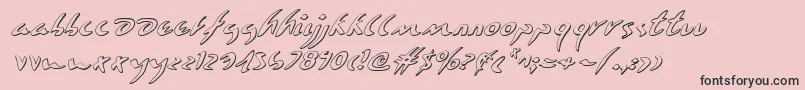 Eagleclaw3Di Font – Black Fonts on Pink Background