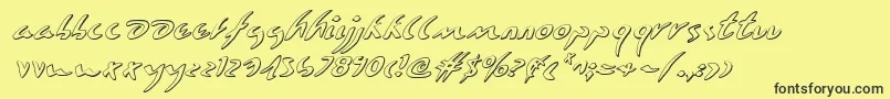 Eagleclaw3Di Font – Black Fonts on Yellow Background
