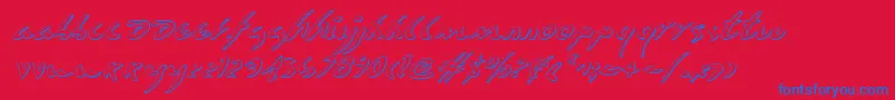 Eagleclaw3Di Font – Blue Fonts on Red Background