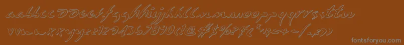 Eagleclaw3Di Font – Gray Fonts on Brown Background