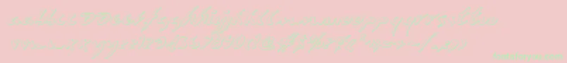 Eagleclaw3Di Font – Green Fonts on Pink Background