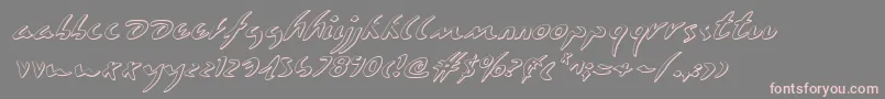 Eagleclaw3Di Font – Pink Fonts on Gray Background