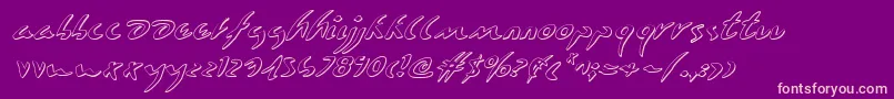 Eagleclaw3Di Font – Pink Fonts on Purple Background