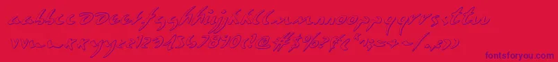 Eagleclaw3Di Font – Purple Fonts on Red Background