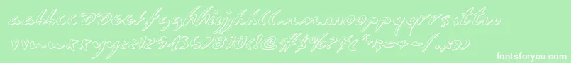 Eagleclaw3Di Font – White Fonts on Green Background