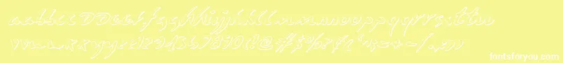 Eagleclaw3Di Font – White Fonts on Yellow Background