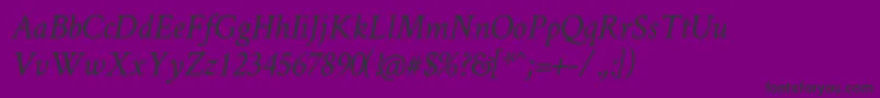 Crimsontext Italic Font – Black Fonts on Purple Background