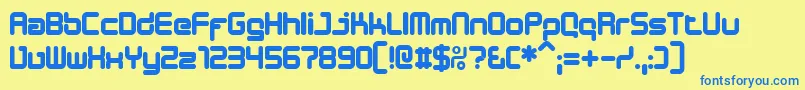 Desib Font – Blue Fonts on Yellow Background