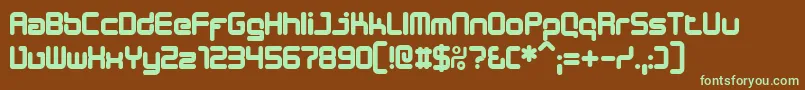 Desib Font – Green Fonts on Brown Background