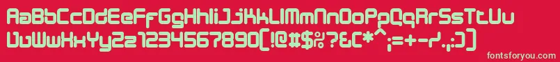 Desib Font – Green Fonts on Red Background