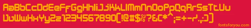 フォントDesib – 赤い背景にオレンジの文字