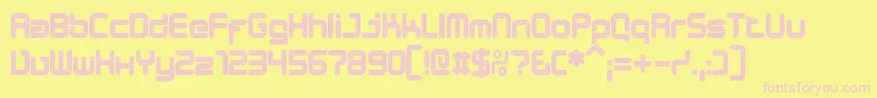 Desib Font – Pink Fonts on Yellow Background