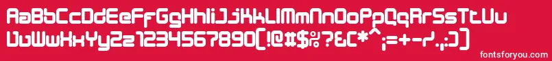 Desib-fontti – valkoiset fontit punaisella taustalla