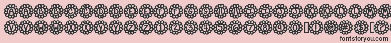 Police FlowerPowerBold – polices noires sur fond rose