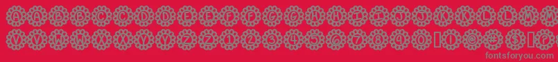 Police FlowerPowerBold – polices grises sur fond rouge