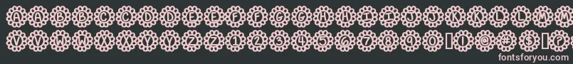 FlowerPowerBold Font – Pink Fonts on Black Background