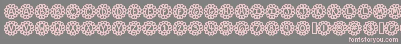 FlowerPowerBold Font – Pink Fonts on Gray Background