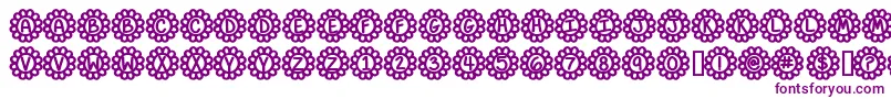 FlowerPowerBold Font – Purple Fonts on White Background