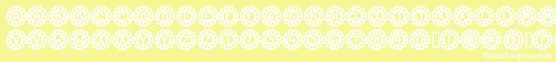 FlowerPowerBold Font – White Fonts on Yellow Background