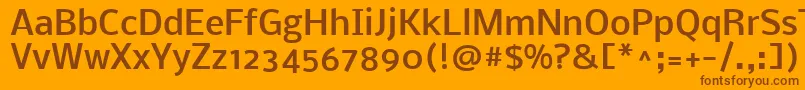 NobileMedium Font – Brown Fonts on Orange Background