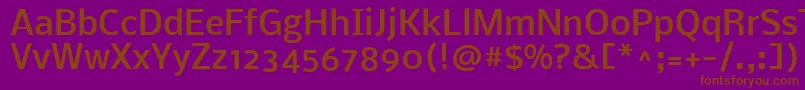 NobileMedium Font – Brown Fonts on Purple Background