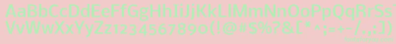 NobileMedium Font – Green Fonts on Pink Background