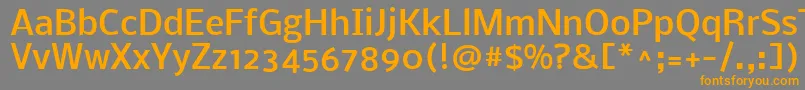 NobileMedium Font – Orange Fonts on Gray Background