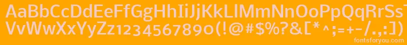NobileMedium Font – Pink Fonts on Orange Background