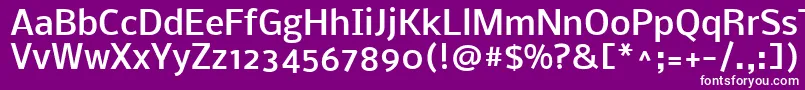 Шрифт NobileMedium – белые шрифты на фиолетовом фоне