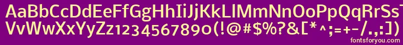 NobileMedium Font – Yellow Fonts on Purple Background