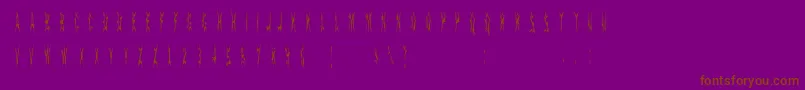 Sidthespider Font – Brown Fonts on Purple Background