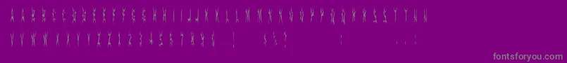 Sidthespider Font – Gray Fonts on Purple Background