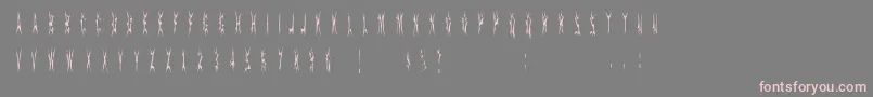 フォントSidthespider – 灰色の背景にピンクのフォント