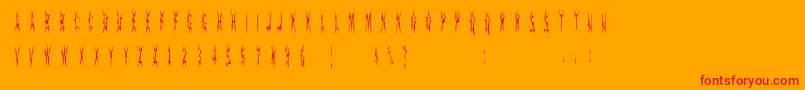 Sidthespider Font – Red Fonts on Orange Background