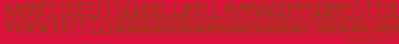 Descuadrado Font – Brown Fonts on Red Background