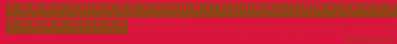 DcSerif Font – Brown Fonts on Red Background