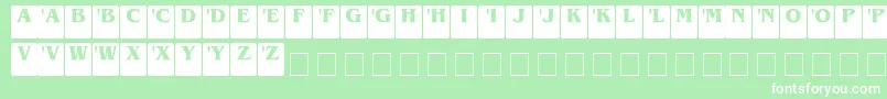 フォントDcSerif – 緑の背景に白い文字