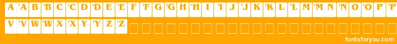 DcSerif Font – White Fonts on Orange Background