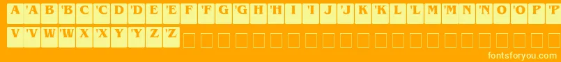 DcSerif Font – Yellow Fonts on Orange Background