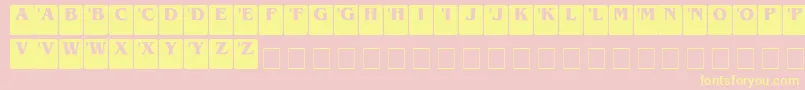 DcSerif Font – Yellow Fonts on Pink Background