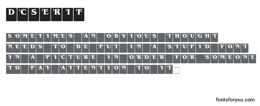 Review of the DcSerif Font