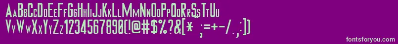 Tiverton Font – Green Fonts on Purple Background