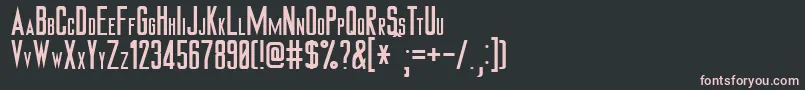 Tiverton Font – Pink Fonts on Black Background