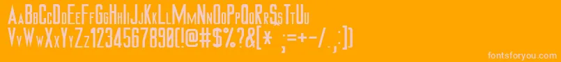 Tiverton Font – Pink Fonts on Orange Background