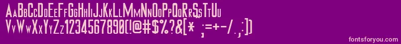 Tiverton Font – Pink Fonts on Purple Background